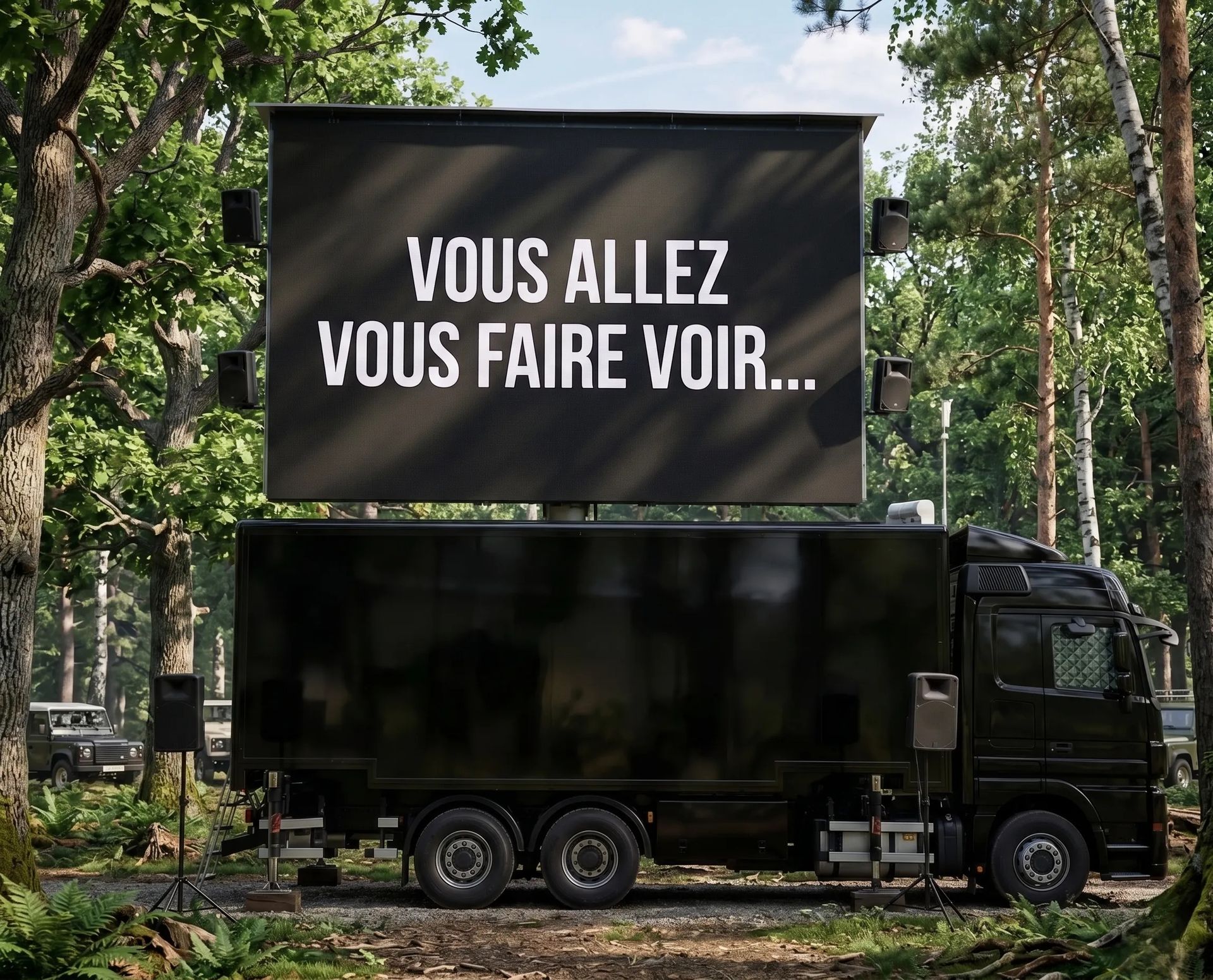 Écran LED publicitaire face à une affiche classique