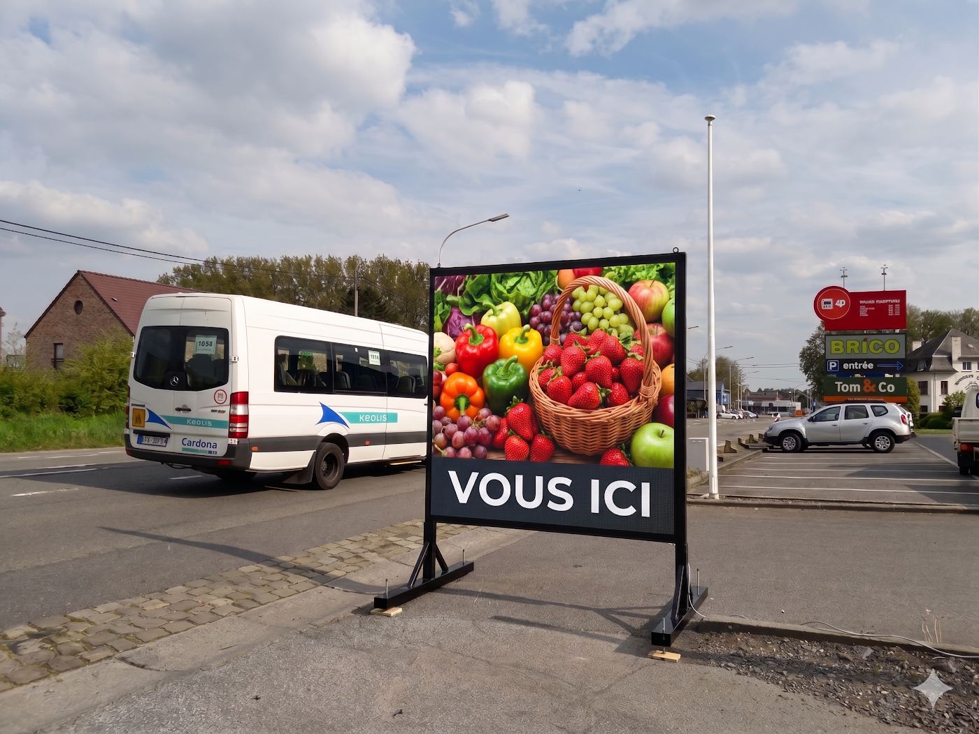 Roll-Up Vidéo LED en extérieur