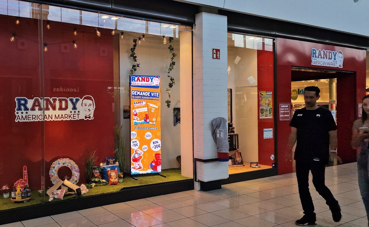 Écran LED en vitrine Randy American Market